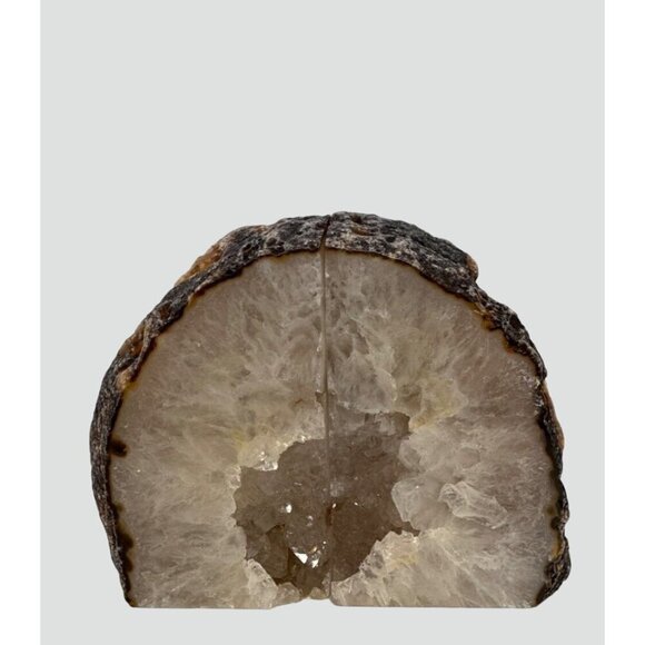 Crystal bookends, Agate Stone with Geode Center, Natural Bookshelf Decor (DB) - Picture 12 of 14